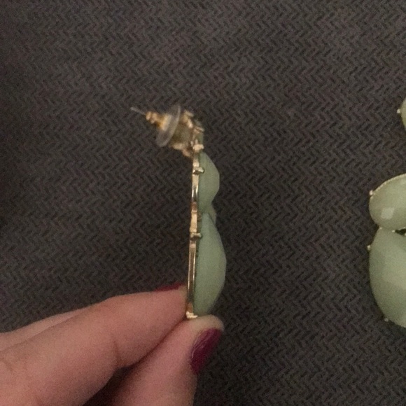Jade Green Jewel Earrings - Picture 4 of 4